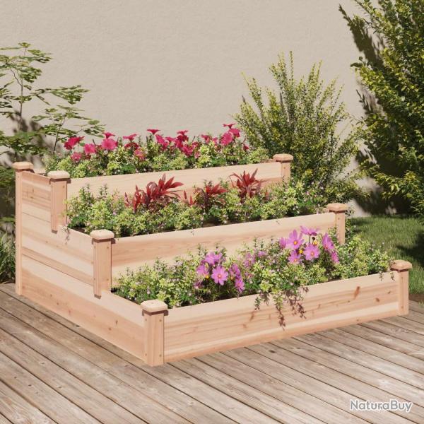 Lit surlev de jardin 120x120x56 cm bois massif de sapin alsavelo