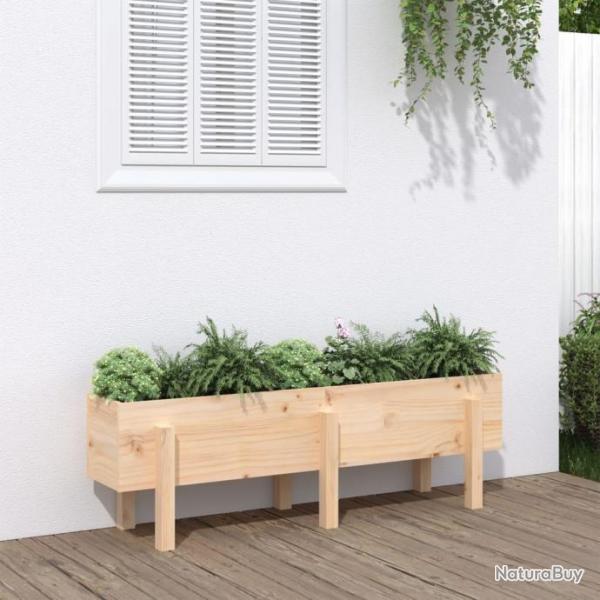 Lit surlev de jardin 121x30x38 cm bois de pin massif