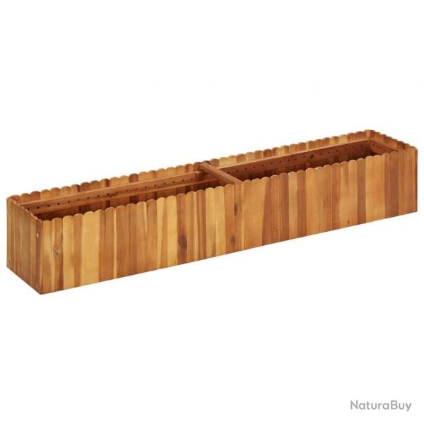 Lit surlev de jardin 150x30x25 cm Bois massif d'acacia alsavelo