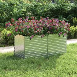 Lit surélevé de jardin 160x80x77 cm Acier galvanisé Argenté alsavelo