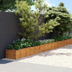 Lit surélevé de jardin 1152x50x36 cm acier corten alsavelo