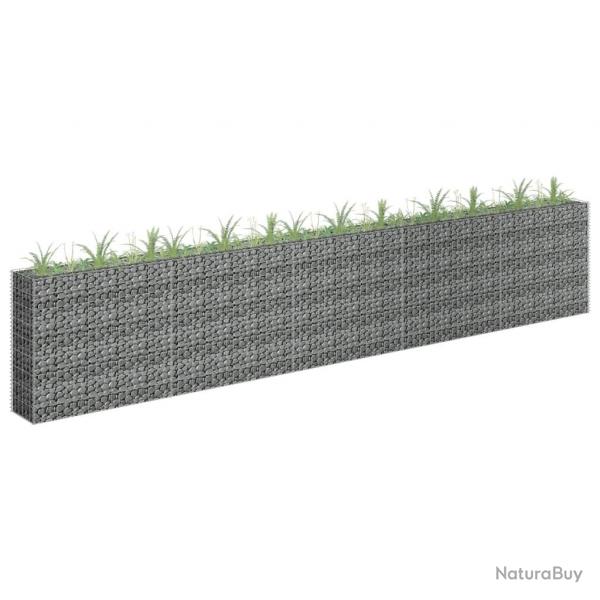 Lit surlev  gabion Acier galvanis 450x30x90 cm alsavelo