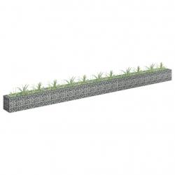 Lit surélevé à gabion Acier galvanisé 450x30x30 cm alsavelo