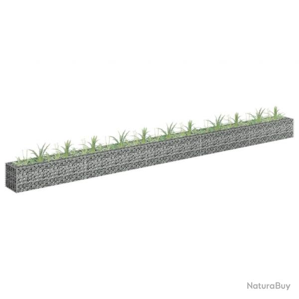 Lit surlev  gabion Acier galvanis 450x30x30 cm alsavelo