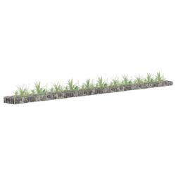 Lit surélevé à gabion Acier galvanisé 450x30x10 cm alsavelo