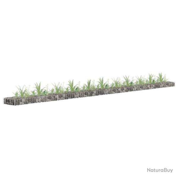 Lit surlev  gabion Acier galvanis 450x30x10 cm alsavelo