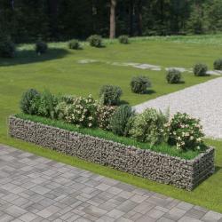 Lit surélevé à gabion Acier galvanisé 450x90x50 cm alsavelo