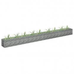Lit surélevé à gabion Acier galvanisé 360x30x30 cm alsavelo