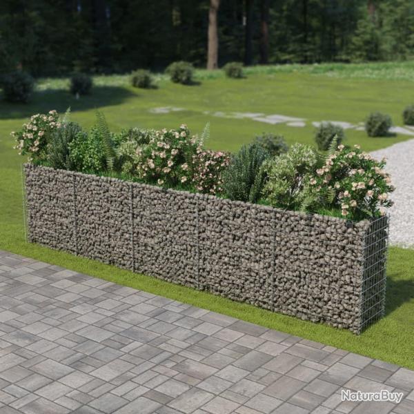 Lit surlev  gabion Acier galvanis 450x50x100 cm alsavelo