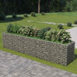 Lit surélevé à gabion Acier galvanisé 450x90x100 cm alsavelo