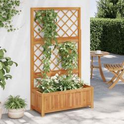 Lit surélevé avec treillis 85x38x150 cm Bois massif d'acacia alsavelo
