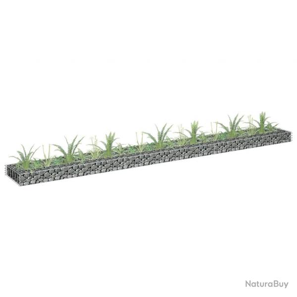 Lit surlev  gabion Acier galvanis 270x30x10 cm alsavelo