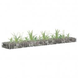 Lit surélevé à gabion Acier galvanisé 180x30x10 cm alsavelo