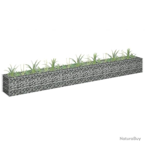 Lit surlev  gabion Acier galvanis 270x30x30 cm alsavelo