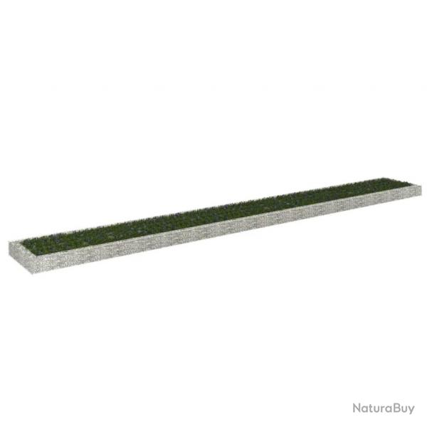 Lit surlev  gabion Acier galvanis 800x100x20 cm alsavelo