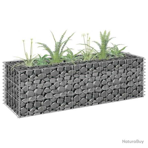 Lit surlev  gabion Acier galvanis 90x30x30 cm alsavelo