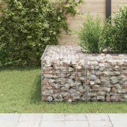 Lit surélevé cube à gabion Fil d'acier 50x50x50 cm alsavelo