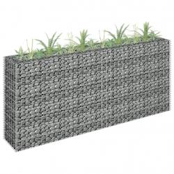 Lit surélevé à gabion Acier galvanisé 180x30x90 cm alsavelo