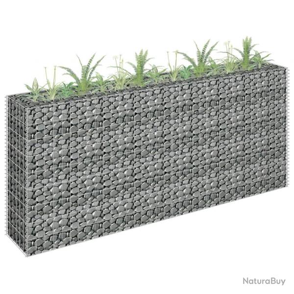 Lit surlev  gabion Acier galvanis 180x30x90 cm alsavelo