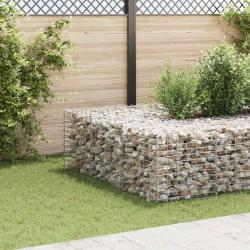 Lit surélevé cube à gabion Fil d'acier 60x60x60 cm alsavelo