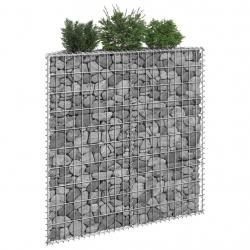 Lit surélevé à gabion en trapèze Acier galvanisé 100x20x100 cm alsavelo