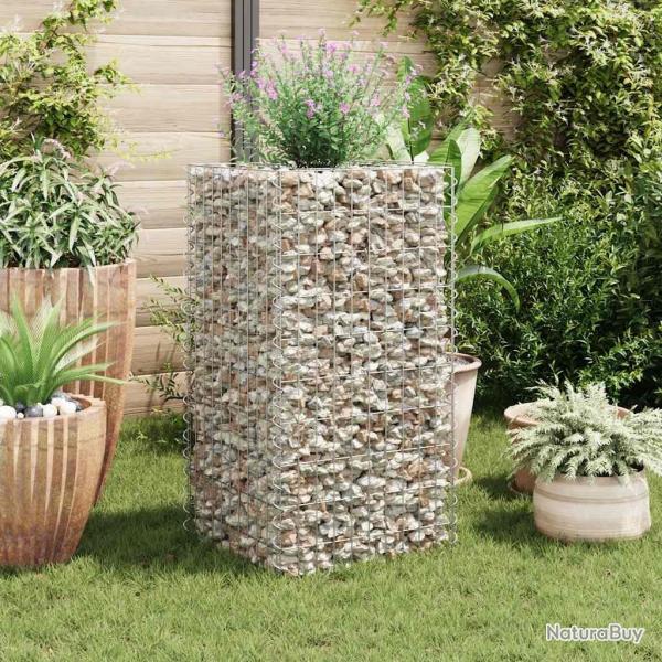 Lit surlev  gabion Acier 50x50x100 cm alsavelo