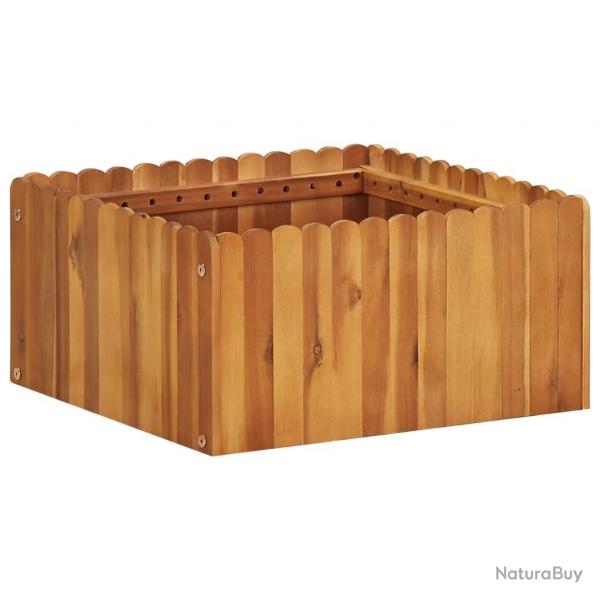 Lit surlev de jardin 50x50x25 cm Bois massif d'acacia alsavelo