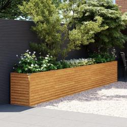 Lit surélevé de jardin 482x50x69 cm acier corten alsavelo