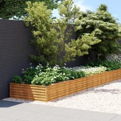 Lit surélevé de jardin 770 x 100 x 36 cm acier corten alsavelo