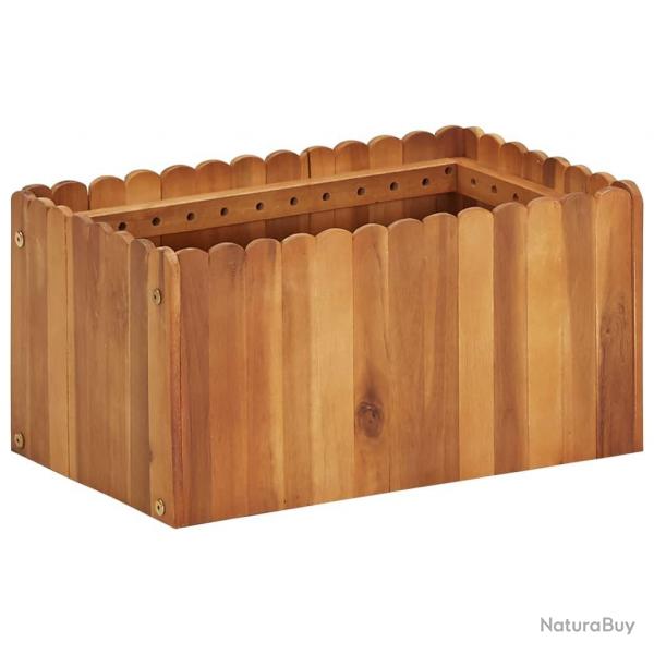 Lit surlev de jardin 50x30x25 cm Bois massif d'acacia alsavelo