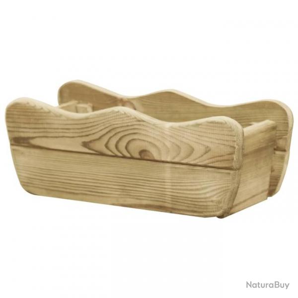 Lit surlev de jardin 50x18x18 cm Bois de pin imprgn