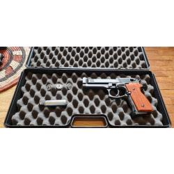 Beretta M 92 FS noir co2 plomb à jupe cal 4.5 mm .177 diabolo, plaquettes bois