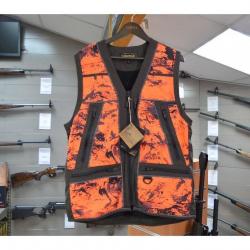 GILET DE CHASSE HARKILA  WILDBOAR  PRO SAFETY  ORANGE BLAZE /SHADOW BROWN TAILLE XL NEUF