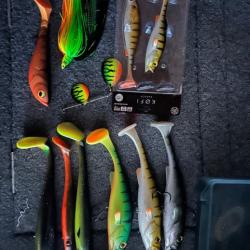 Lot leurre brochet pig shad Lmab