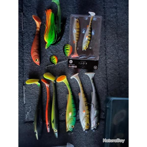 Lot leurre brochet pig shad Lmab