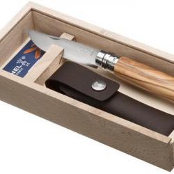 Coffret OPINEL - Lame inox N°8 manche olivier