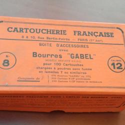 Cartoucherie Française - boite d'accessoires Bourres Gabel n°8 calibre 12 - NEUVE