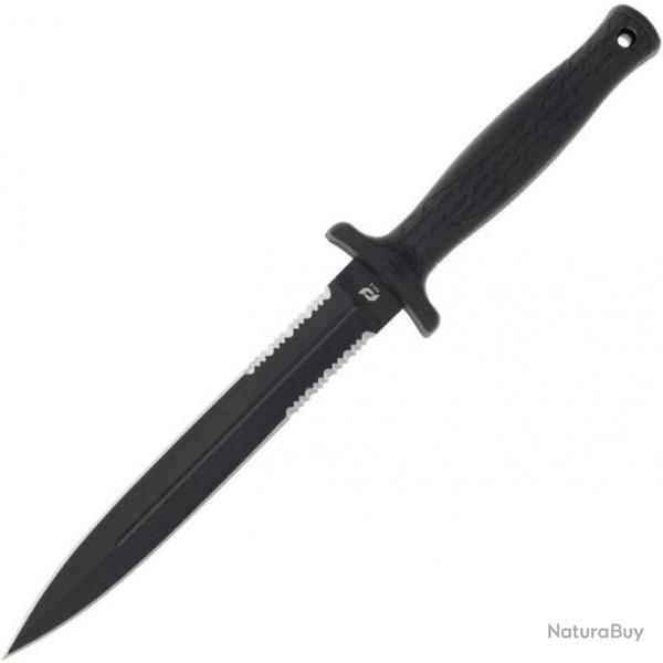 Couteau Schrade Delta Class Needle Magnum Lame Dague Acier AUS-8 Manche Overmold Noir Etui SCH118251