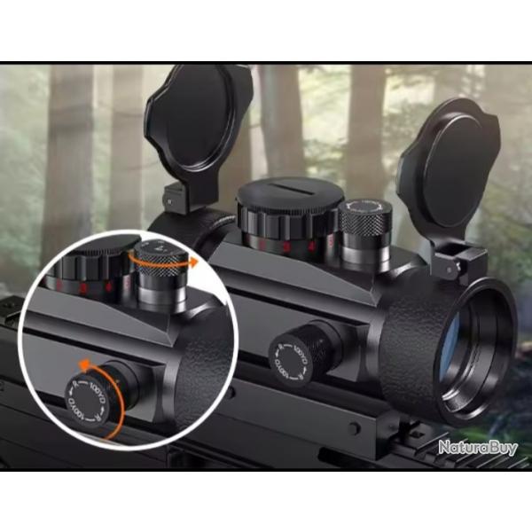 Viseur tubulaire point rouge et vert avec cache reflex sight  X30