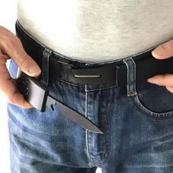 Couteau secret dans boucle de ceinture Tactical assassin