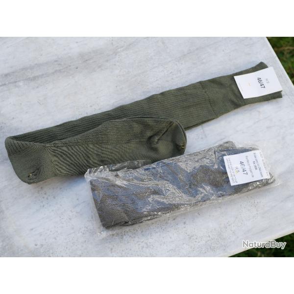 ARMEE FRANCAISE lot 2 paires chaussettes mi-bas coton revers 46/47 KINDY renforces LBV25VET007