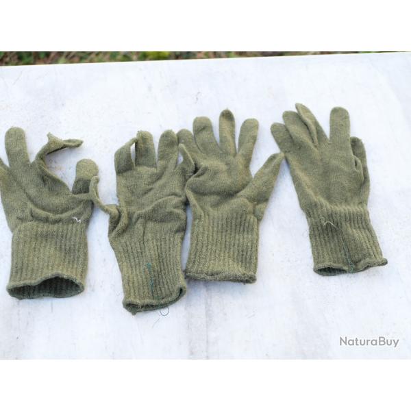 ARMEE FRANCAISE lot de deux paires de gants en laine GRANDE TAILLE LBV25VET003