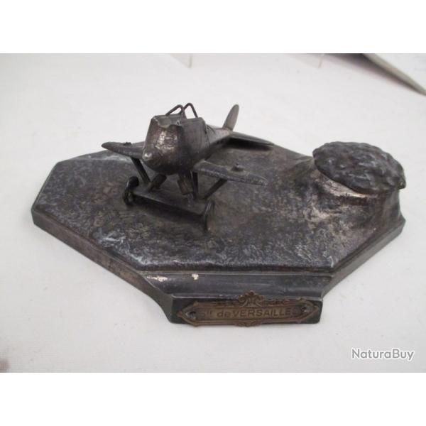 ENCRIER   en rgul -  AVION   sign OUVET - Sir VERSAILLES - 16cm sur 12 cm -  H 5 CM parfait tat