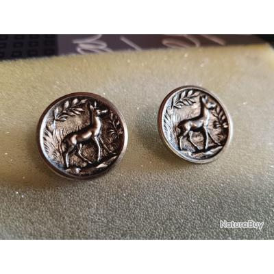 BOUTON de CHASSE, 19 petits boutons anciens de