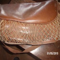 ancien carnier de chasse cuir