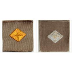 USA authentique collar patch Financial Corp / sand color 1940/60 pour collection Ne pas porter