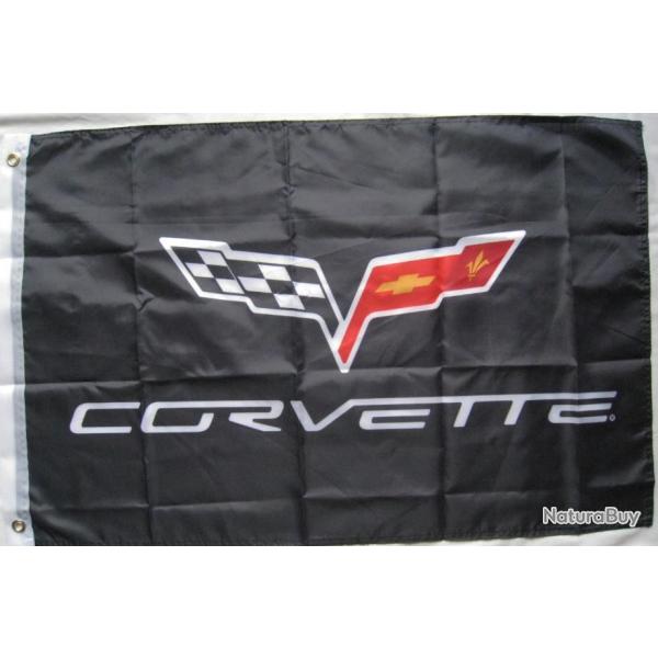 DRAPEAU  USA  CHEVROLET CORVETTE 60X90cm Ref.54