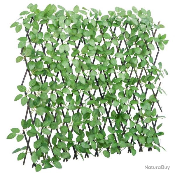 Treillis de lierre artificiel extensible vert 180x65 cm alsavelo