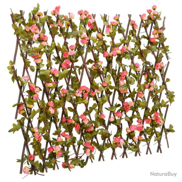 Treillis de lierre artificiel extensible rose fonc 180x60 cm alsavelo