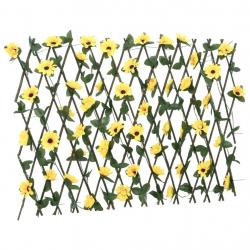  Treillis de lierre artificiel extensible jaune 180x60 cm alsavelo